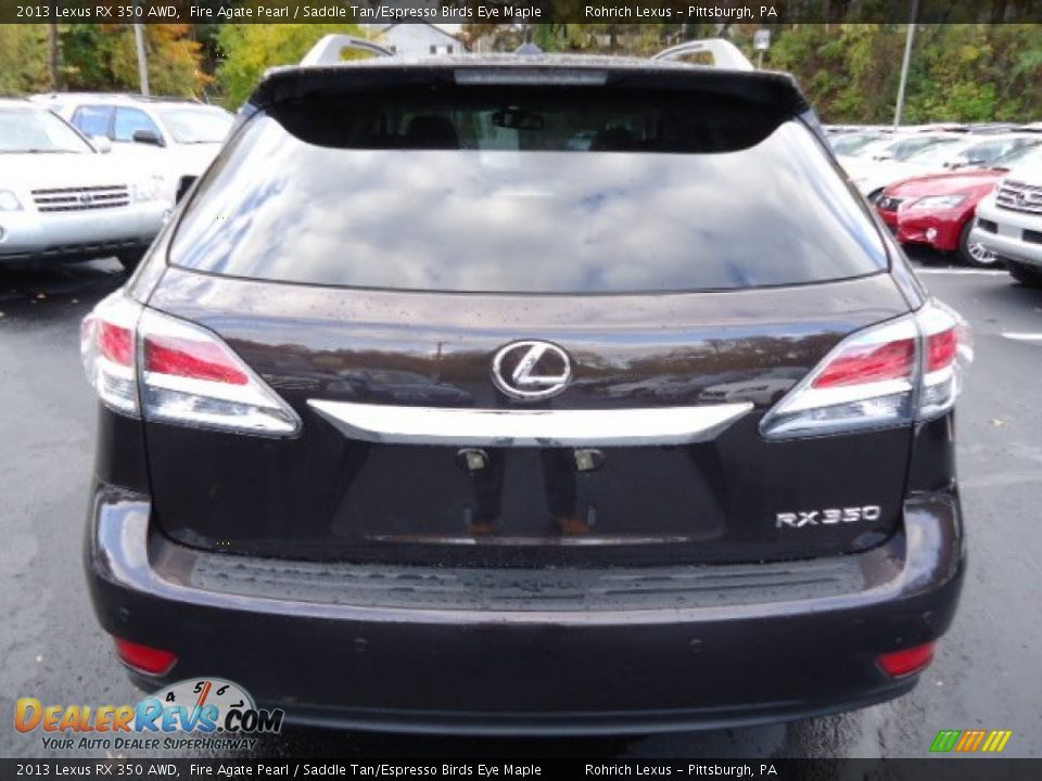 2013 Lexus RX 350 AWD Fire Agate Pearl / Saddle Tan/Espresso Birds Eye Maple Photo #3