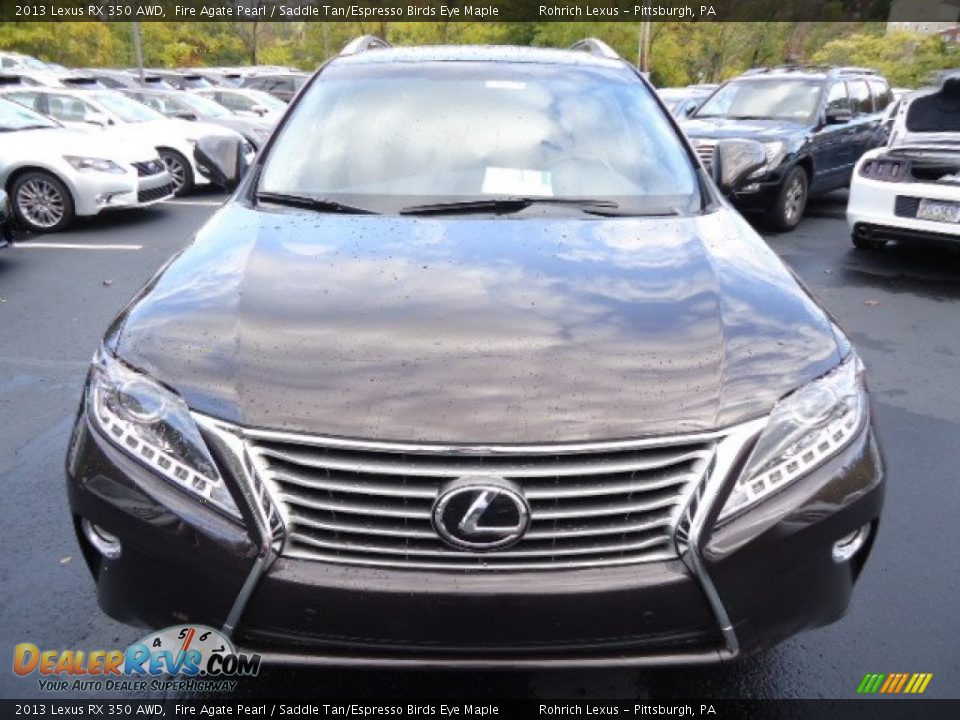 2013 Lexus RX 350 AWD Fire Agate Pearl / Saddle Tan/Espresso Birds Eye Maple Photo #7