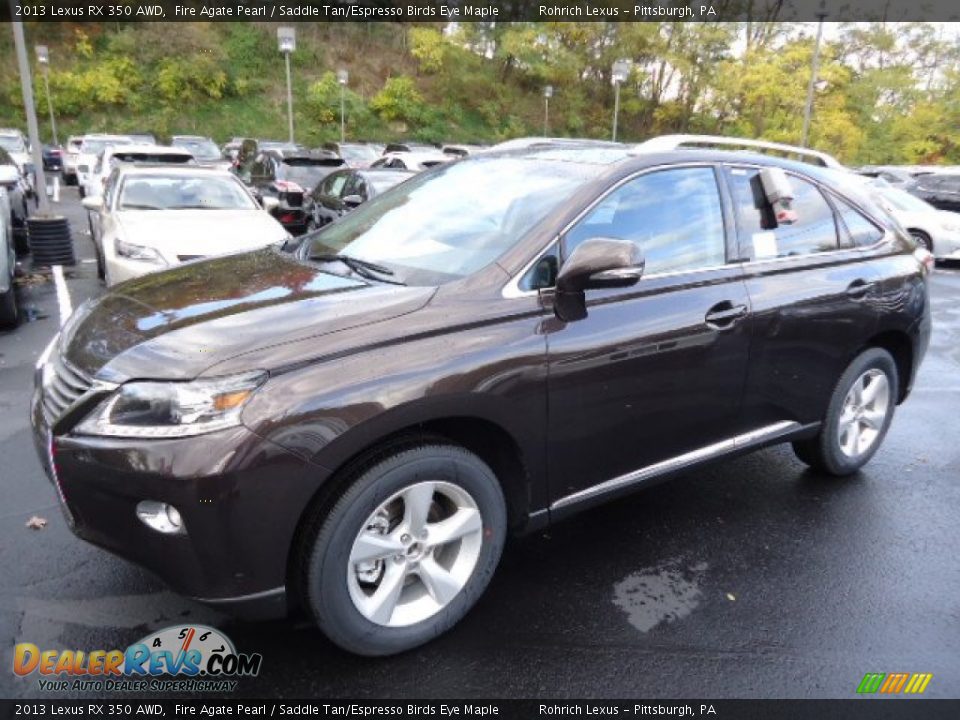 2013 Lexus RX 350 AWD Fire Agate Pearl / Saddle Tan/Espresso Birds Eye Maple Photo #8