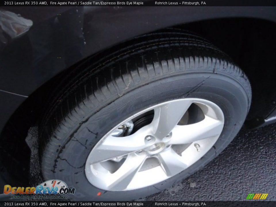 2013 Lexus RX 350 AWD Fire Agate Pearl / Saddle Tan/Espresso Birds Eye Maple Photo #9