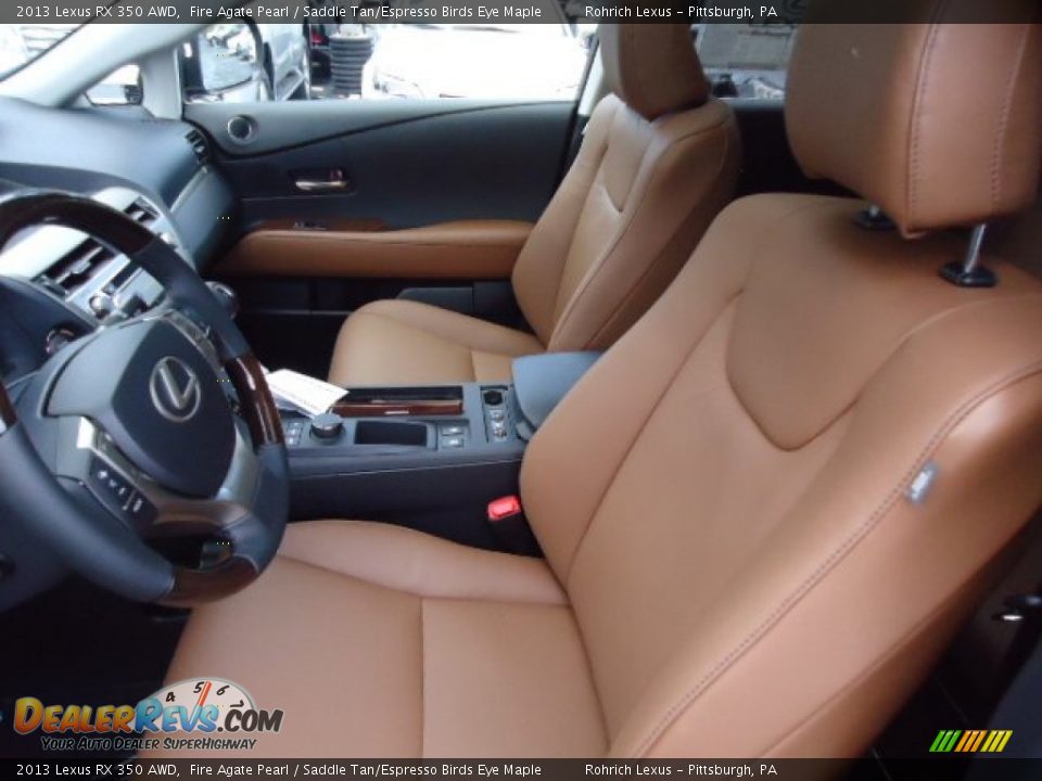 2013 Lexus RX 350 AWD Fire Agate Pearl / Saddle Tan/Espresso Birds Eye Maple Photo #10