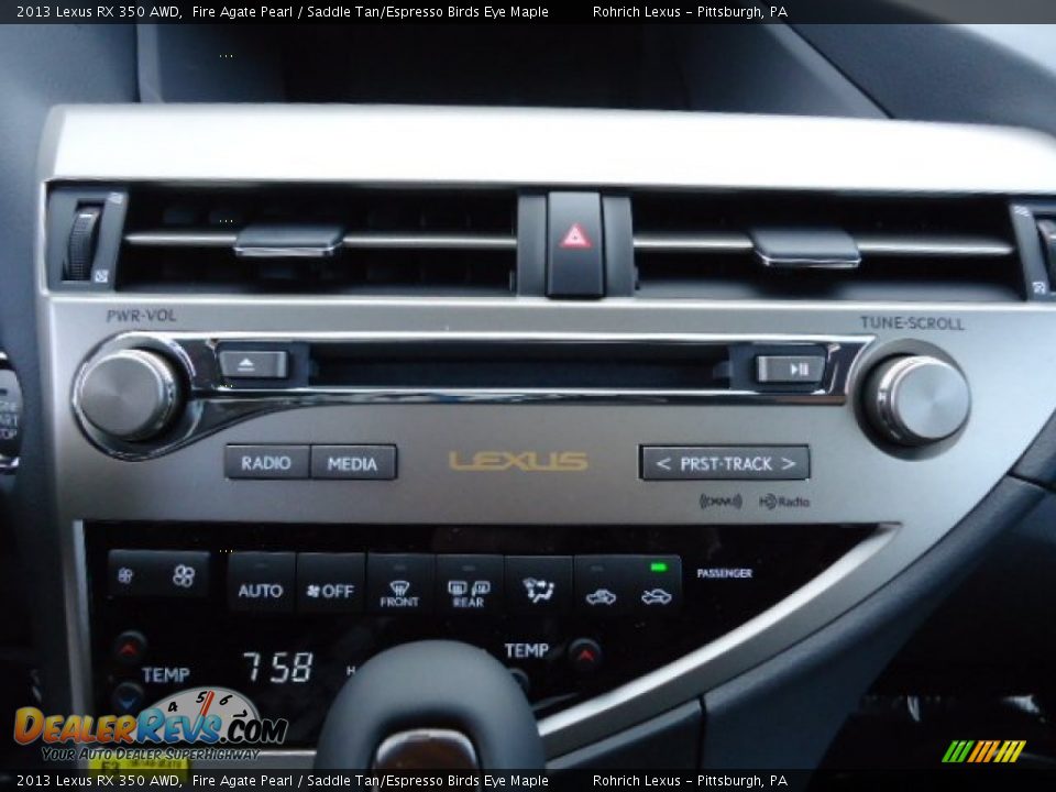 2013 Lexus RX 350 AWD Fire Agate Pearl / Saddle Tan/Espresso Birds Eye Maple Photo #19
