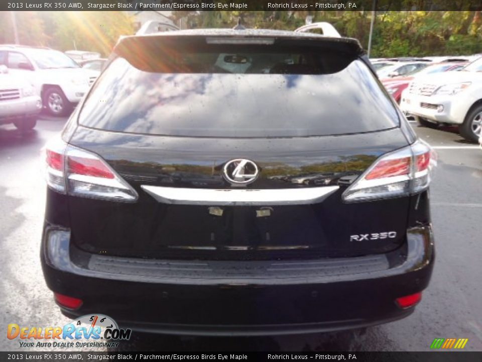 2013 Lexus RX 350 AWD Stargazer Black / Parchment/Espresso Birds Eye Maple Photo #3