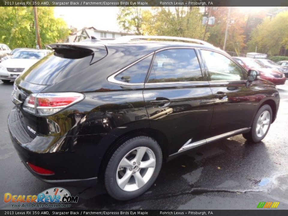 2013 Lexus RX 350 AWD Stargazer Black / Parchment/Espresso Birds Eye Maple Photo #4