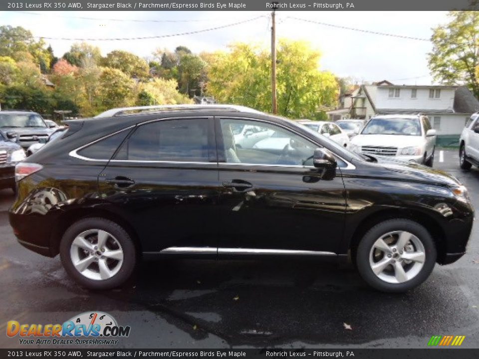 2013 Lexus RX 350 AWD Stargazer Black / Parchment/Espresso Birds Eye Maple Photo #5