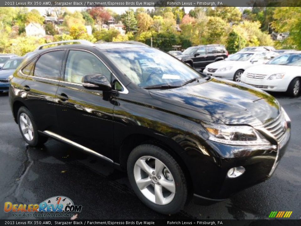 2013 Lexus RX 350 AWD Stargazer Black / Parchment/Espresso Birds Eye Maple Photo #6