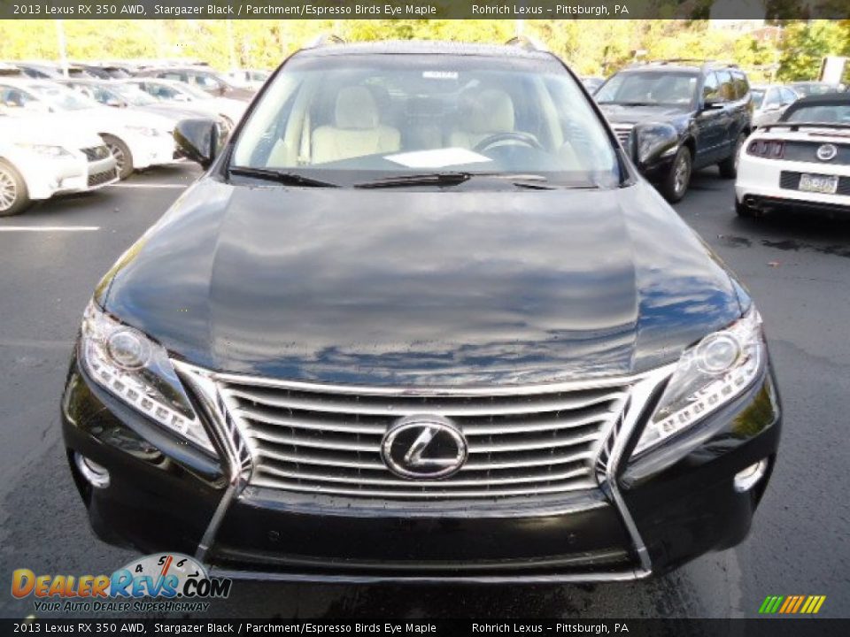 2013 Lexus RX 350 AWD Stargazer Black / Parchment/Espresso Birds Eye Maple Photo #7