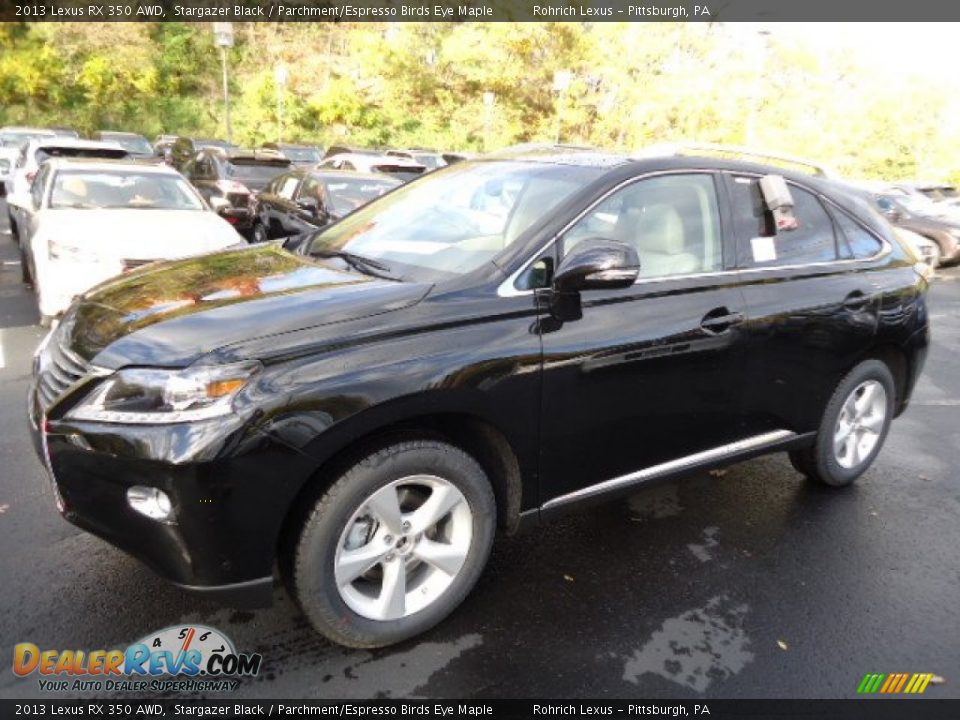2013 Lexus RX 350 AWD Stargazer Black / Parchment/Espresso Birds Eye Maple Photo #8