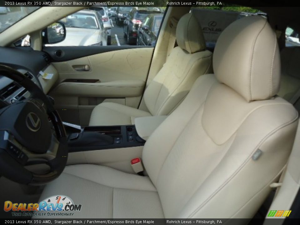 2013 Lexus RX 350 AWD Stargazer Black / Parchment/Espresso Birds Eye Maple Photo #10