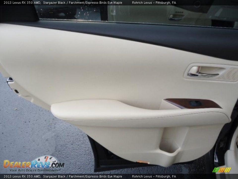 2013 Lexus RX 350 AWD Stargazer Black / Parchment/Espresso Birds Eye Maple Photo #13