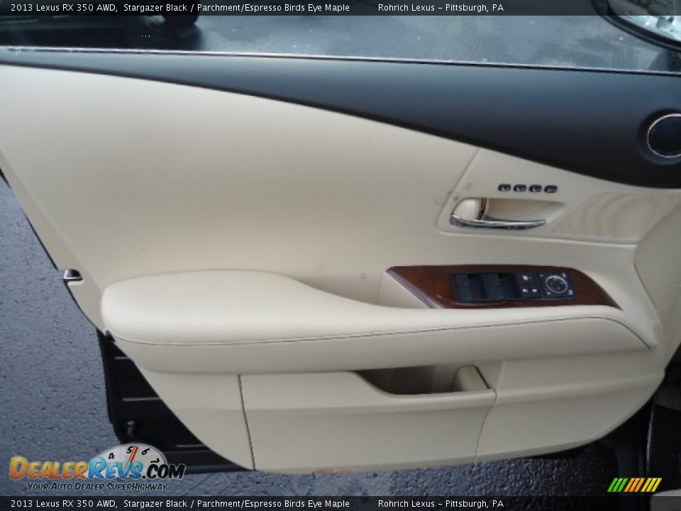 2013 Lexus RX 350 AWD Stargazer Black / Parchment/Espresso Birds Eye Maple Photo #14