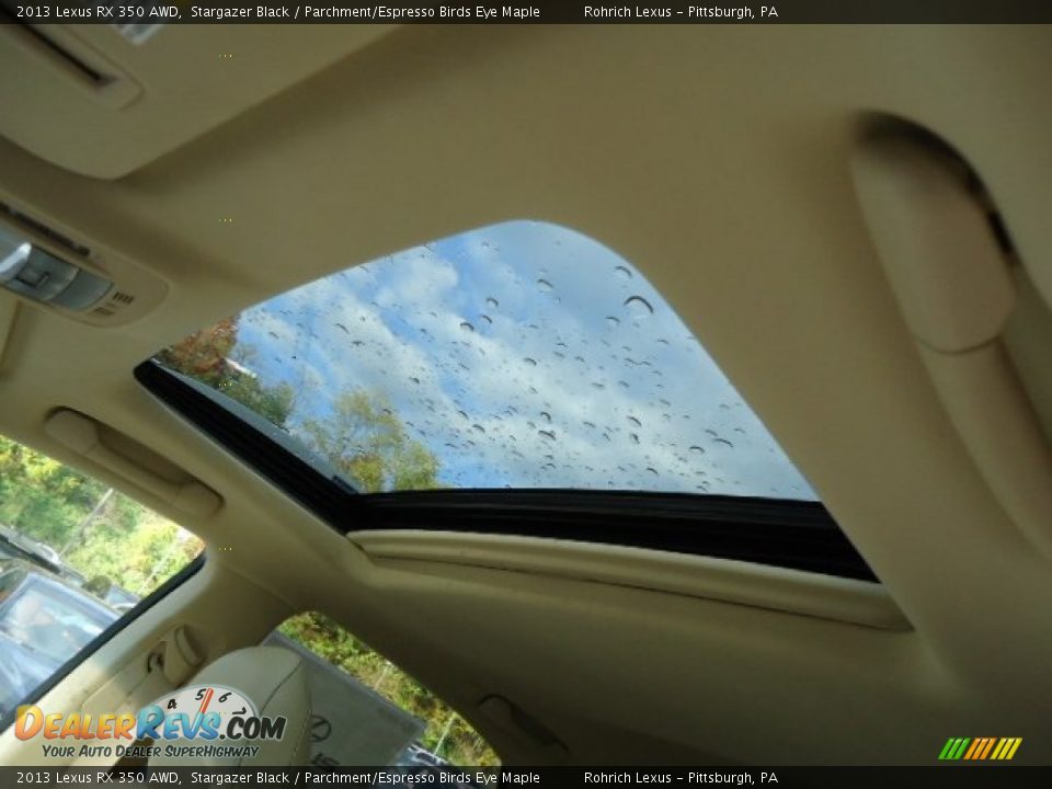 2013 Lexus RX 350 AWD Stargazer Black / Parchment/Espresso Birds Eye Maple Photo #15