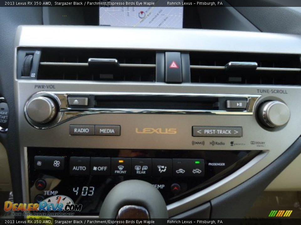 2013 Lexus RX 350 AWD Stargazer Black / Parchment/Espresso Birds Eye Maple Photo #19