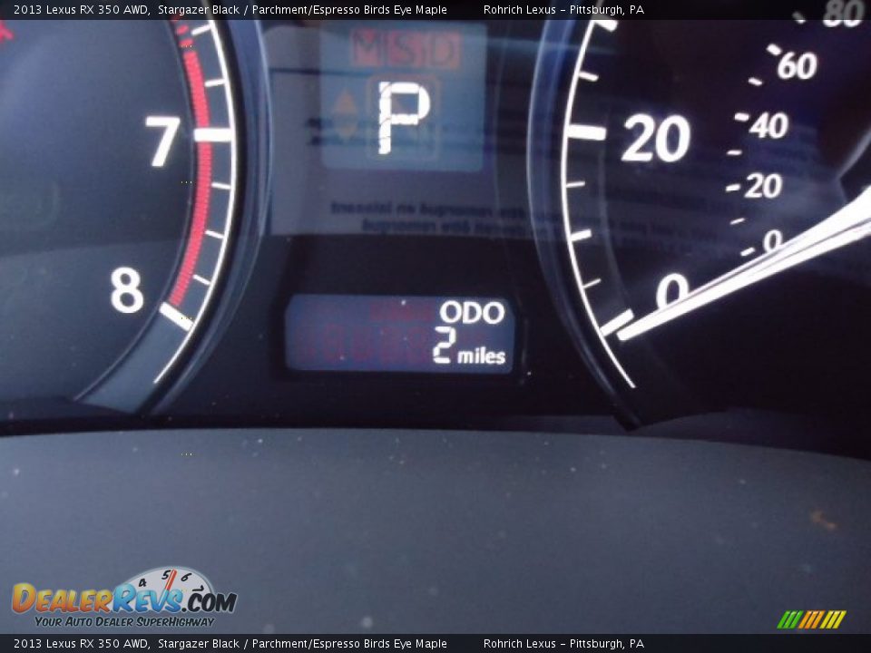 2013 Lexus RX 350 AWD Stargazer Black / Parchment/Espresso Birds Eye Maple Photo #20