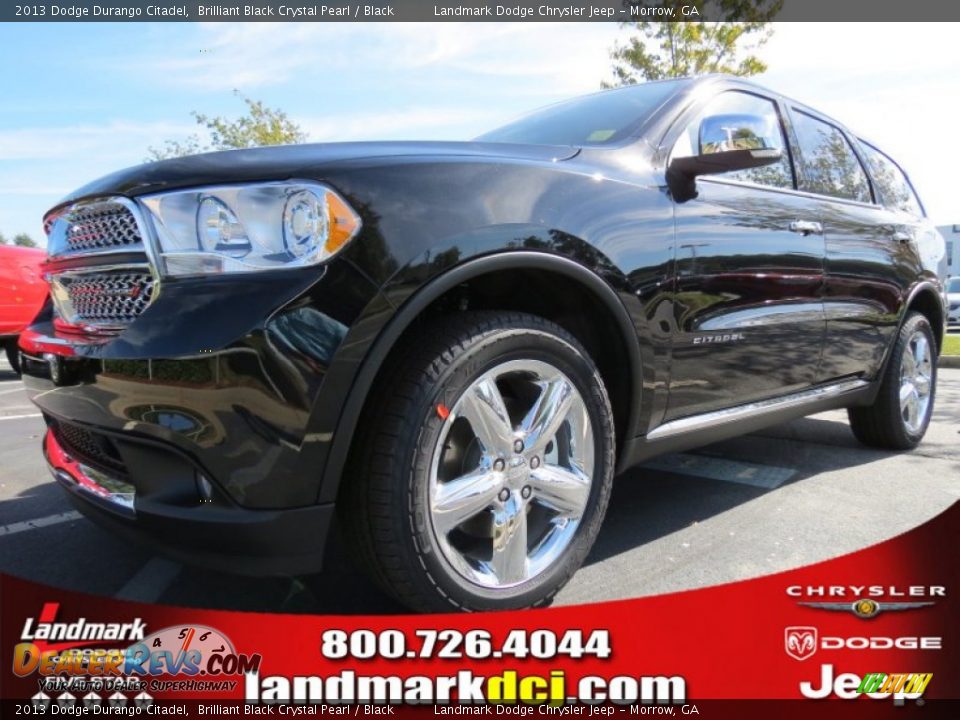 2013 Dodge Durango Citadel Brilliant Black Crystal Pearl / Black Photo #1