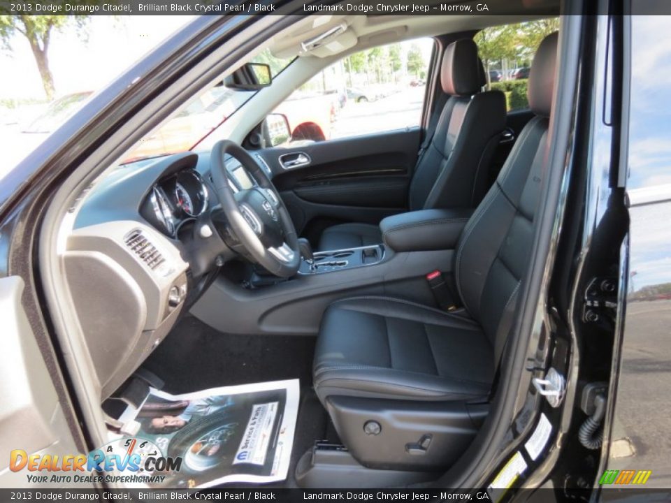 2013 Dodge Durango Citadel Brilliant Black Crystal Pearl / Black Photo #6