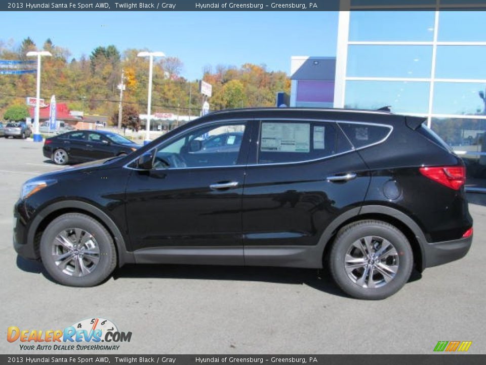 2013 Hyundai Santa Fe Sport AWD Twilight Black / Gray Photo #2