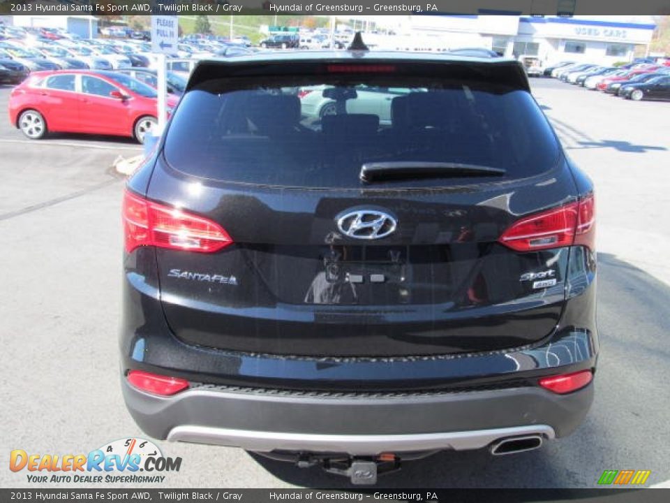 2013 Hyundai Santa Fe Sport AWD Twilight Black / Gray Photo #4