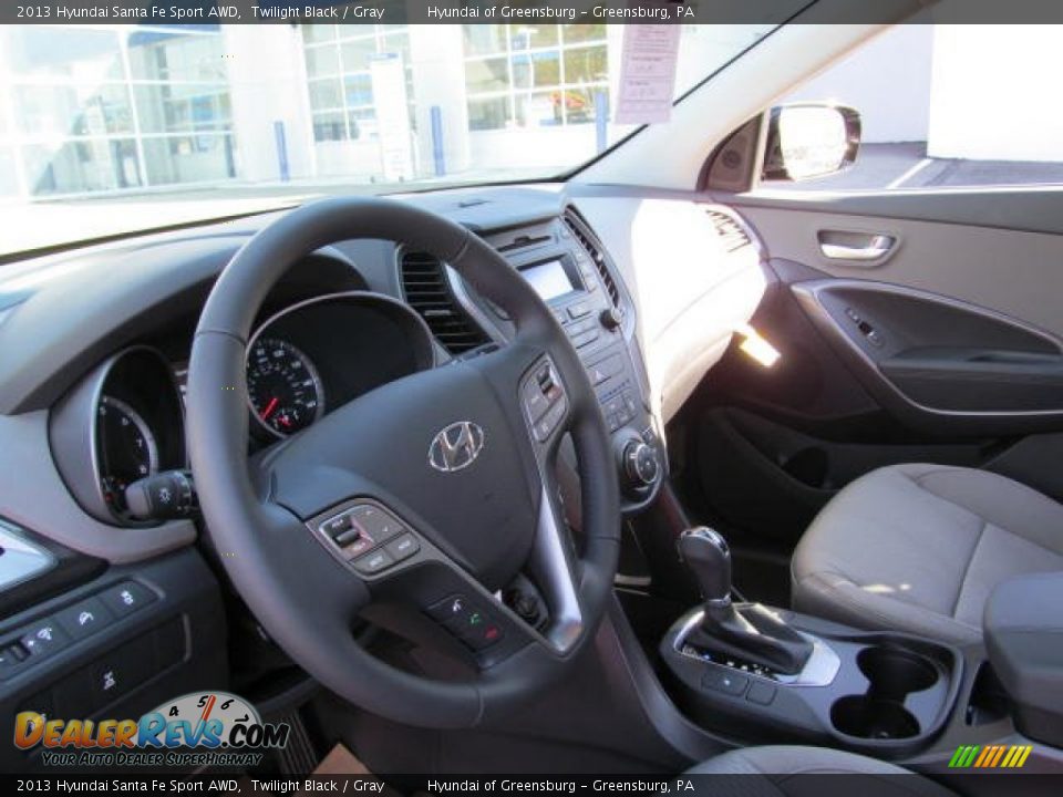2013 Hyundai Santa Fe Sport AWD Twilight Black / Gray Photo #7