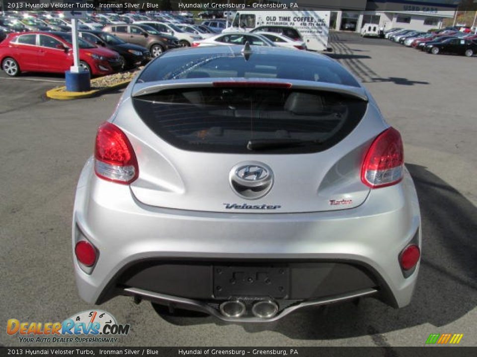 2013 Hyundai Veloster Turbo Ironman Silver / Blue Photo #4