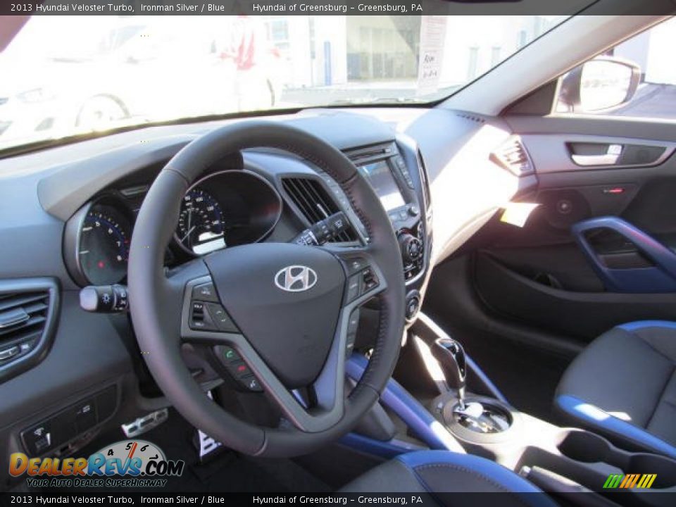 Blue Interior - 2013 Hyundai Veloster Turbo Photo #5