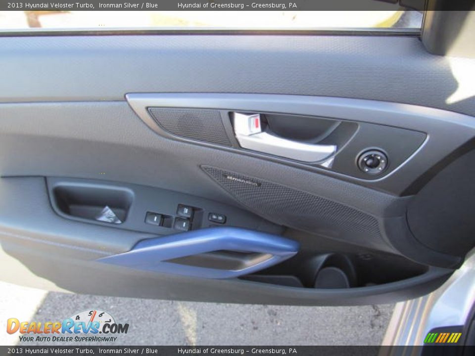 2013 Hyundai Veloster Turbo Ironman Silver / Blue Photo #6