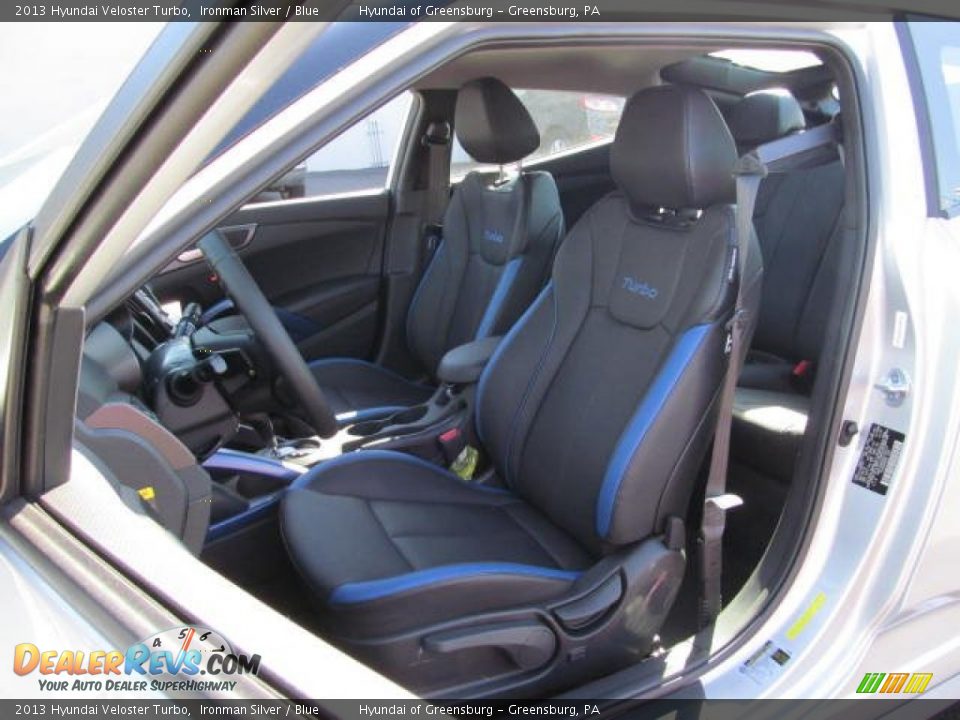 Blue Interior - 2013 Hyundai Veloster Turbo Photo #7
