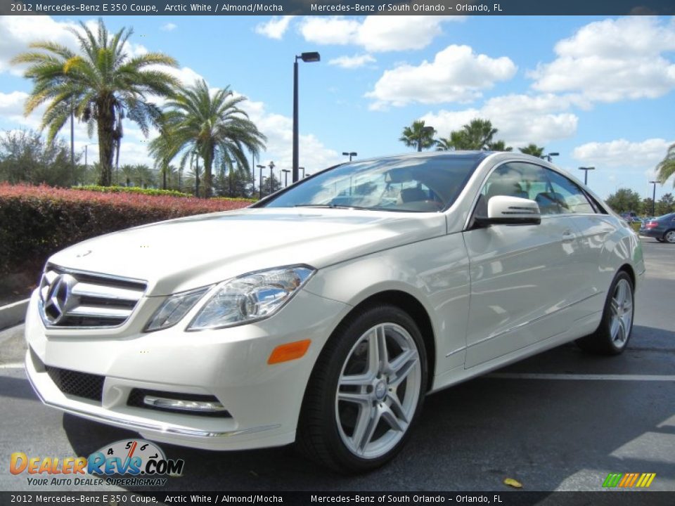 2012 Mercedes-Benz E 350 Coupe Arctic White / Almond/Mocha Photo #3
