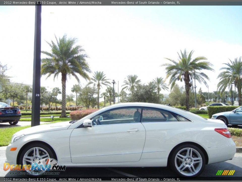 2012 Mercedes-Benz E 350 Coupe Arctic White / Almond/Mocha Photo #4