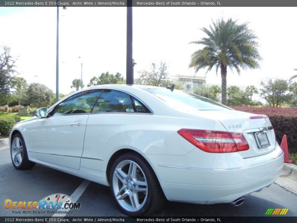 2012 Mercedes-Benz E 350 Coupe Arctic White / Almond/Mocha Photo #5