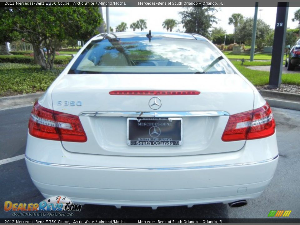 2012 Mercedes-Benz E 350 Coupe Arctic White / Almond/Mocha Photo #6