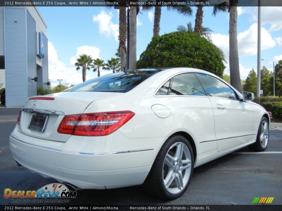2012 Mercedes-Benz E 350 Coupe Arctic White / Almond/Mocha Photo #7