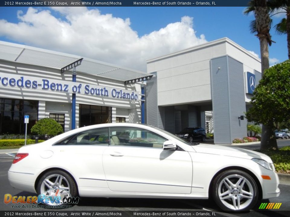 2012 Mercedes-Benz E 350 Coupe Arctic White / Almond/Mocha Photo #8
