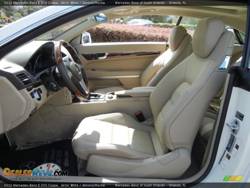 2012 Mercedes-Benz E 350 Coupe Arctic White / Almond/Mocha Photo #11