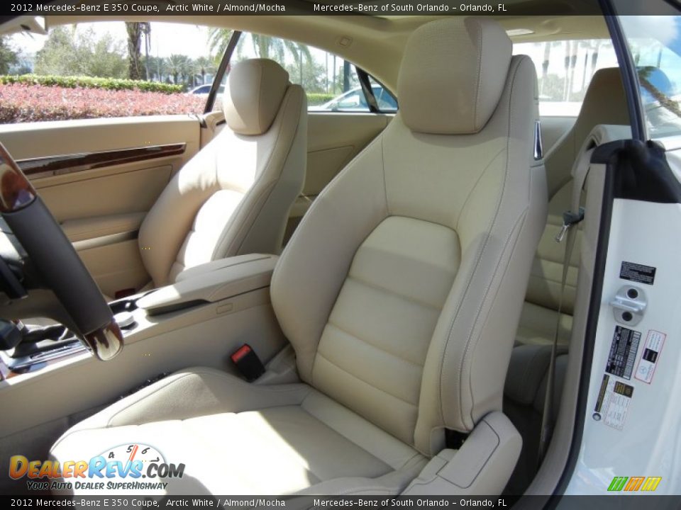 2012 Mercedes-Benz E 350 Coupe Arctic White / Almond/Mocha Photo #12