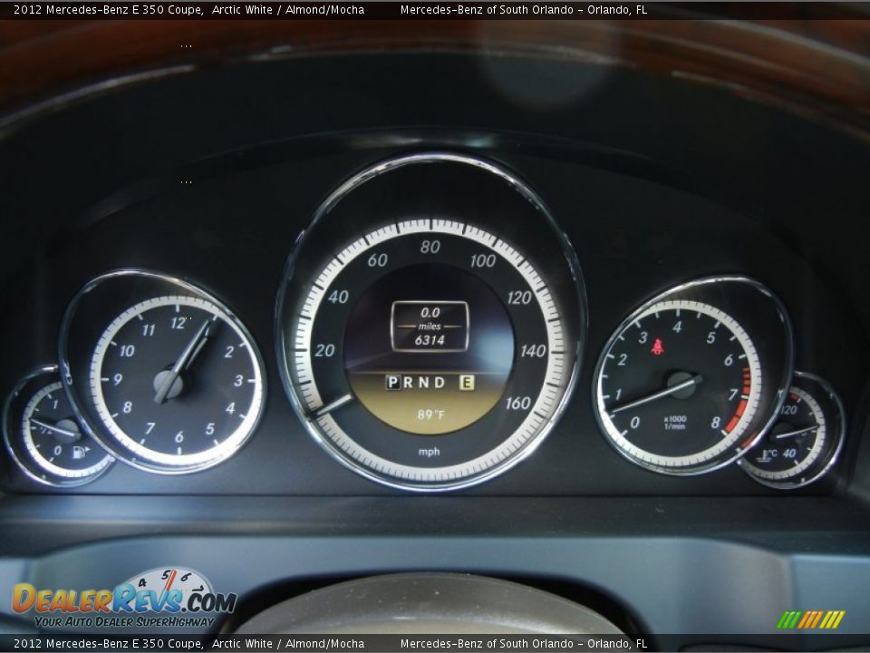 2012 Mercedes-Benz E 350 Coupe Arctic White / Almond/Mocha Photo #19