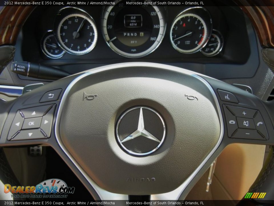 2012 Mercedes-Benz E 350 Coupe Arctic White / Almond/Mocha Photo #23