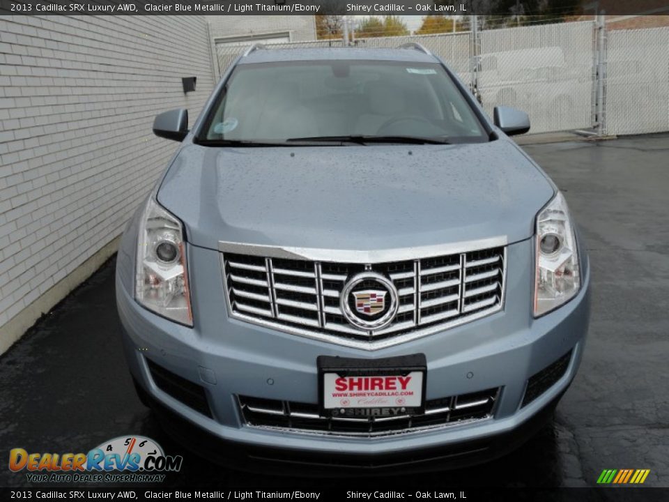 2013 Cadillac SRX Luxury AWD Glacier Blue Metallic / Light Titanium/Ebony Photo #2