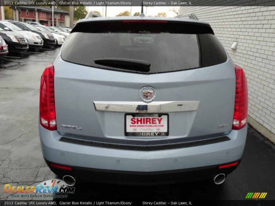 2013 Cadillac SRX Luxury AWD Glacier Blue Metallic / Light Titanium/Ebony Photo #5