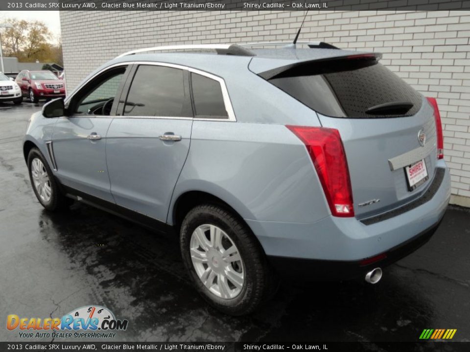 2013 Cadillac SRX Luxury AWD Glacier Blue Metallic / Light Titanium/Ebony Photo #6