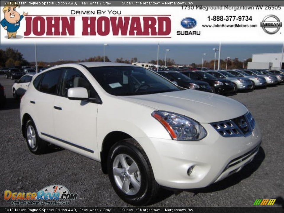 2013 Nissan Rogue S Special Edition AWD Pearl White / Gray Photo #1