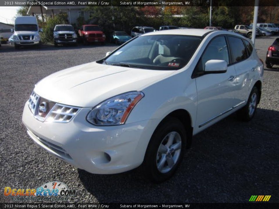 2013 Nissan Rogue S Special Edition AWD Pearl White / Gray Photo #3
