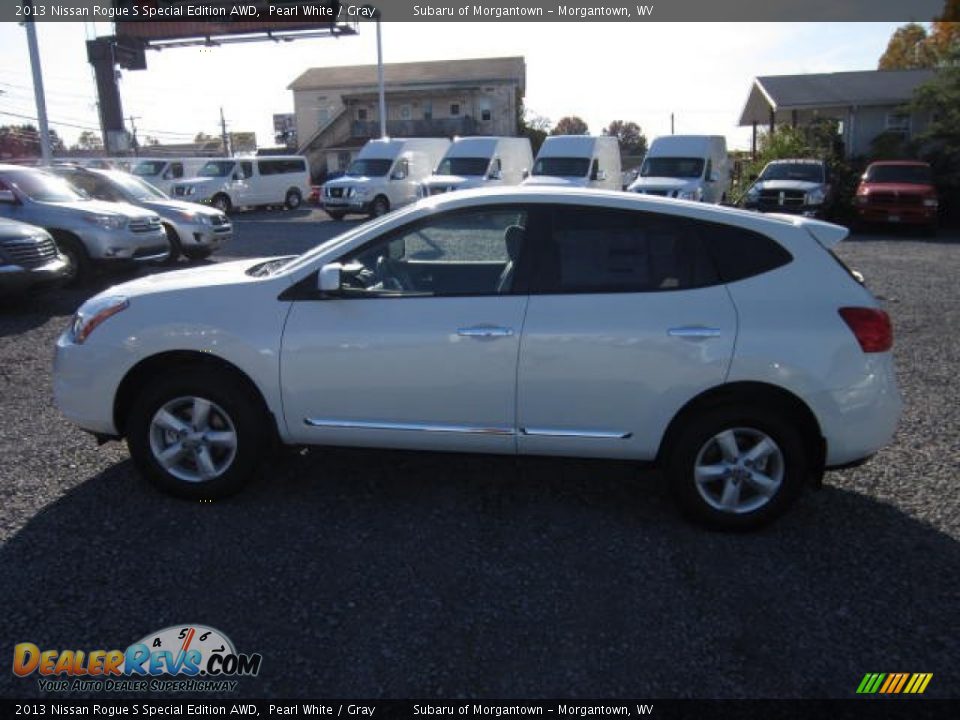 2013 Nissan Rogue S Special Edition AWD Pearl White / Gray Photo #4