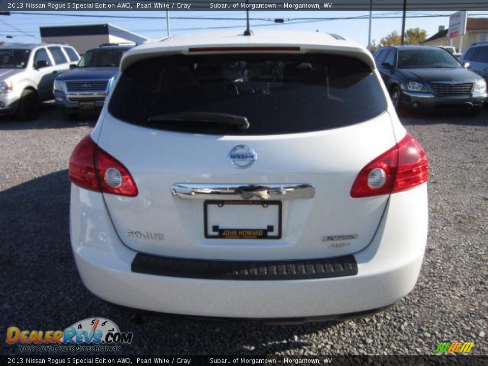 2013 Nissan Rogue S Special Edition AWD Pearl White / Gray Photo #6