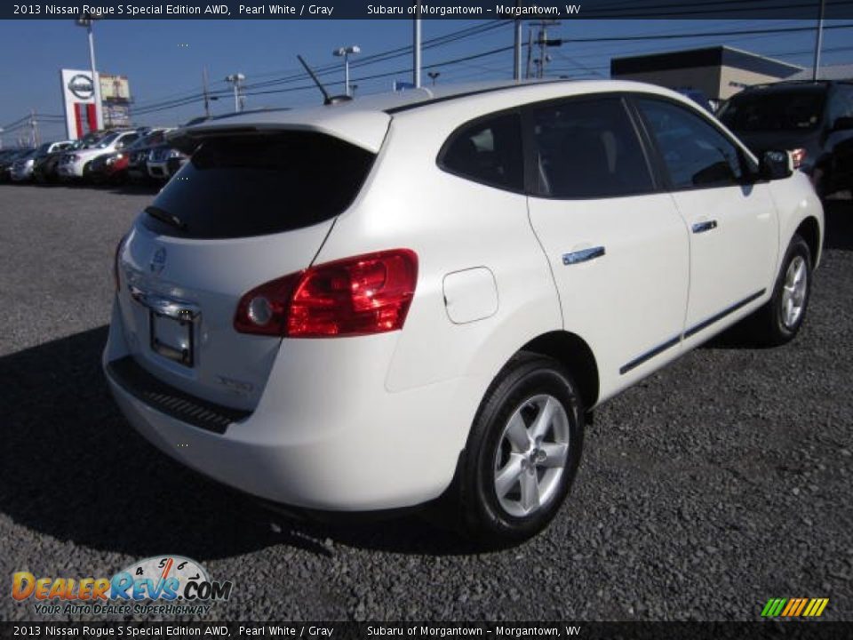 2013 Nissan Rogue S Special Edition AWD Pearl White / Gray Photo #7