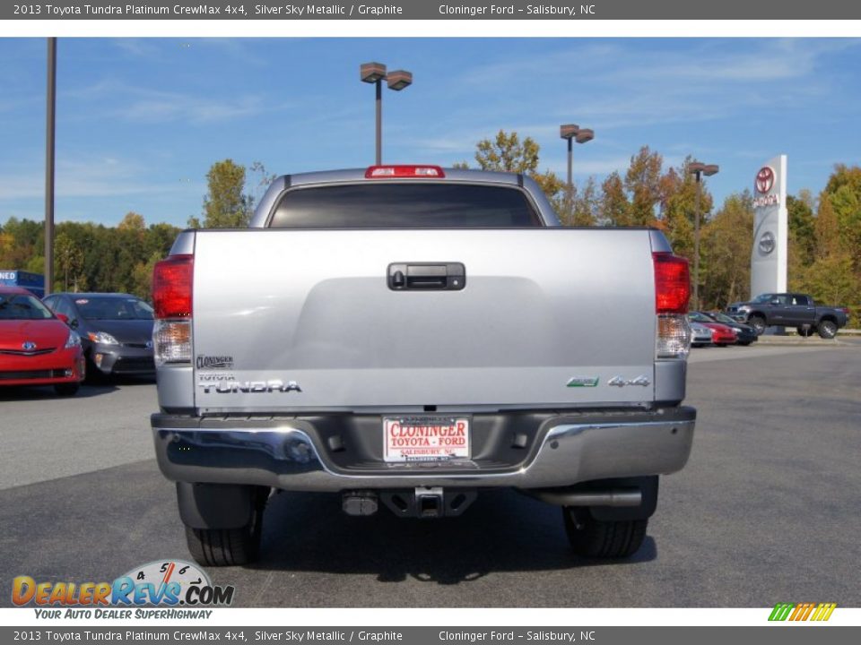 2013 Toyota Tundra Platinum CrewMax 4x4 Silver Sky Metallic / Graphite Photo #4