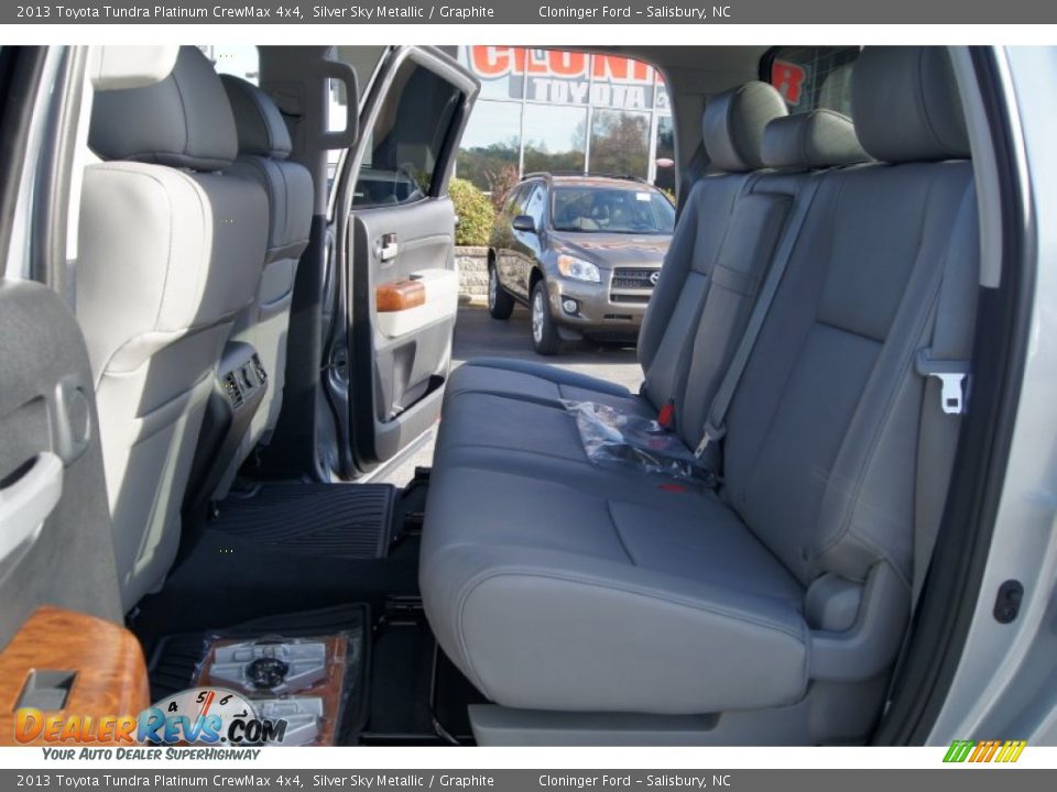 Rear Seat of 2013 Toyota Tundra Platinum CrewMax 4x4 Photo #12