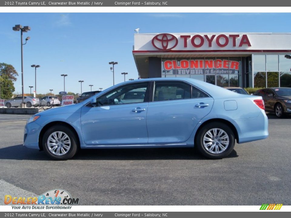 2012 Toyota Camry LE Clearwater Blue Metallic / Ivory Photo #2