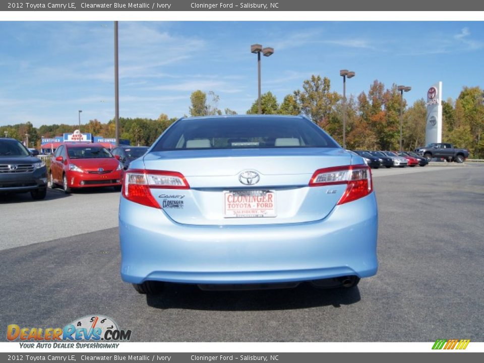2012 Toyota Camry LE Clearwater Blue Metallic / Ivory Photo #4
