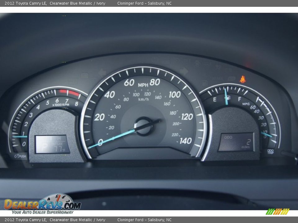 2012 Toyota Camry LE Clearwater Blue Metallic / Ivory Photo #25